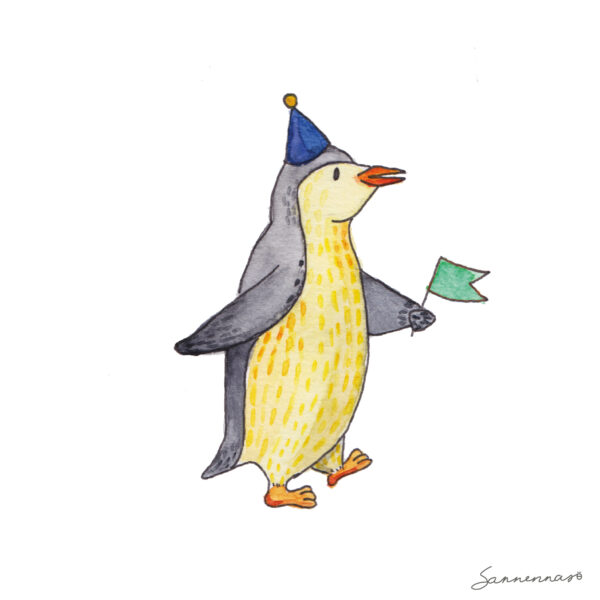 Pinguin - illustratie kaartje Rosie