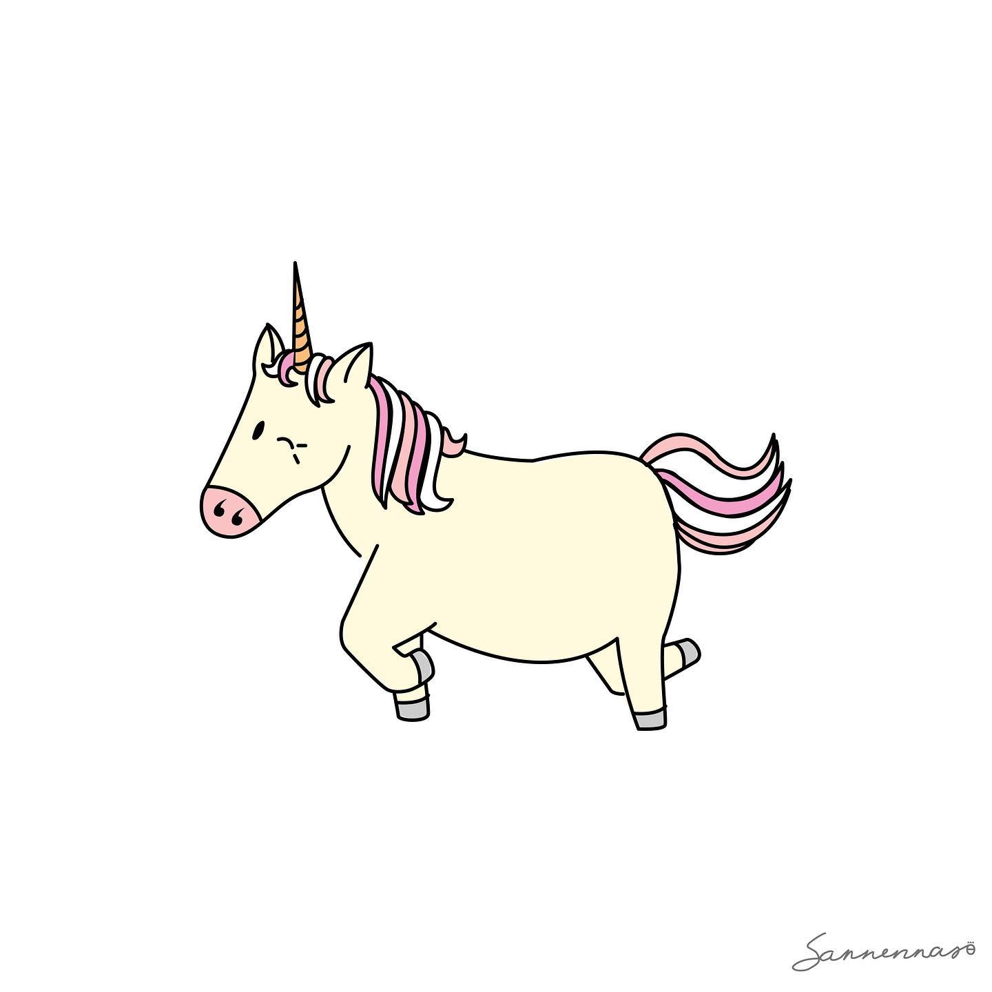 illustratie Chubby unicorn